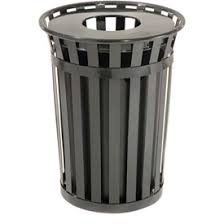 24 Gal Steel Slatted Receptacle - Click Image to Close